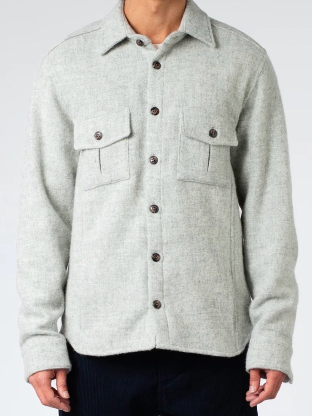Peregrine Jacket Men's XL Dexter Overshirt Gray Wool Button-Front Shacket